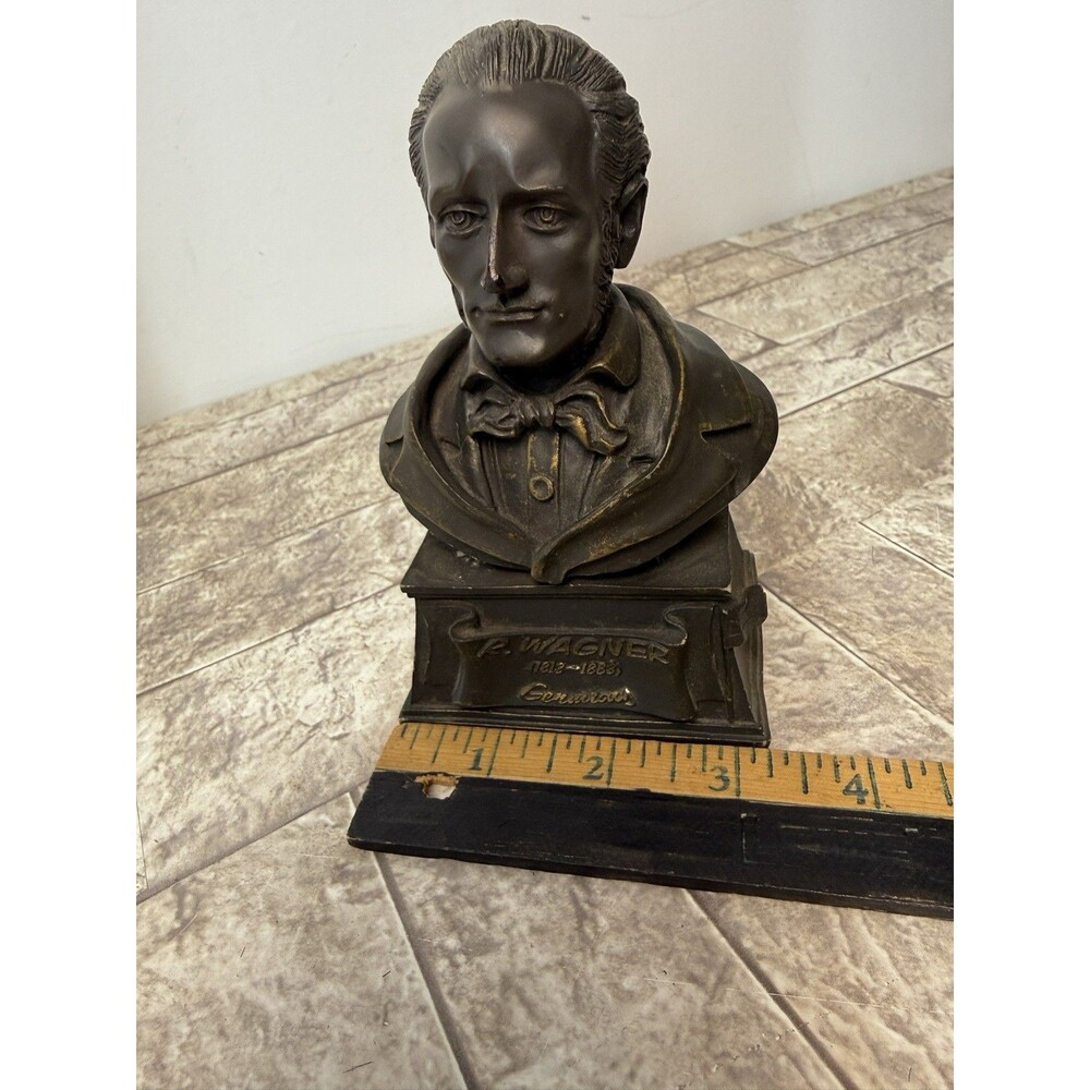 Vintage Richard Wagner Bust Sculpture German Composer Statue Decor READ - Picture 9 of 13